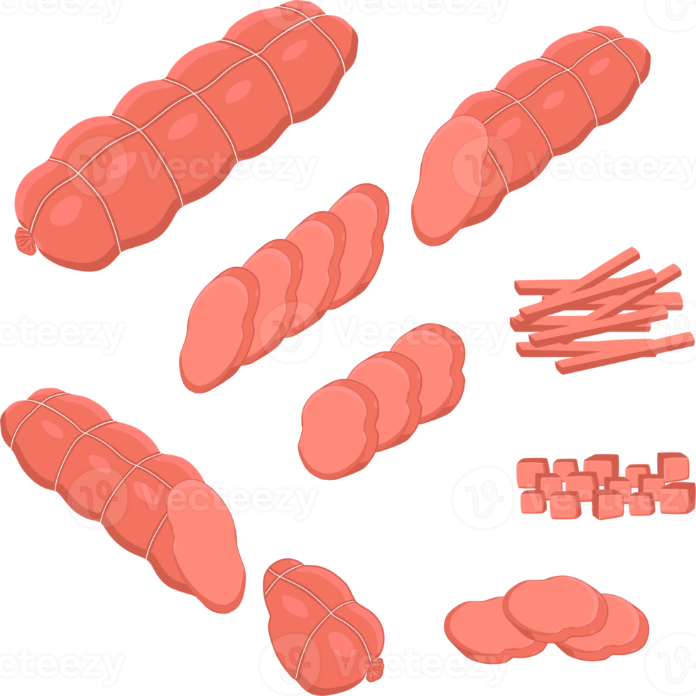 vários doce saboroso linguiça png