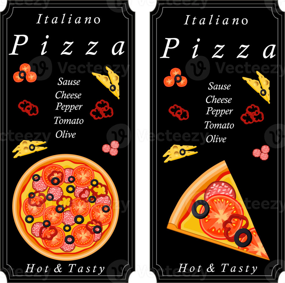 Various sweet tasty pizza png