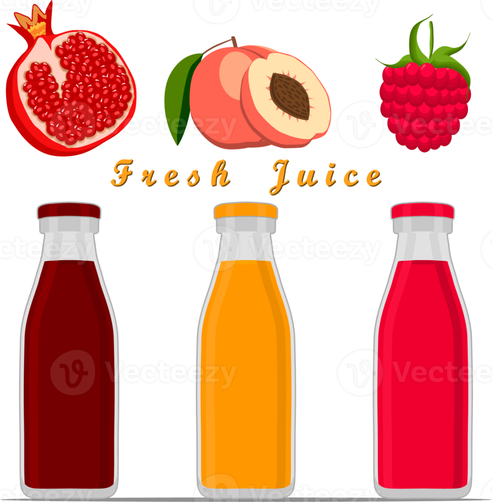 Jus de produit naturel doux et savoureux en bouteille png