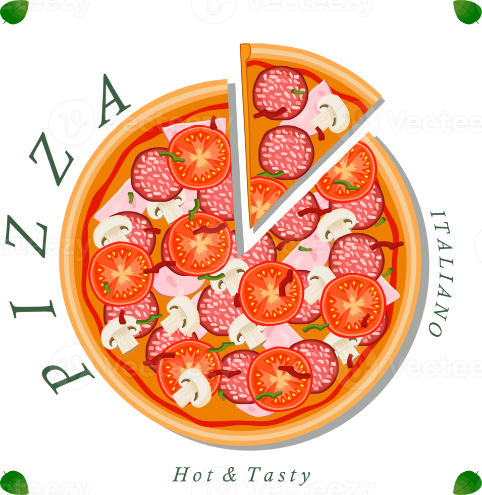 Various sweet tasty pizza png