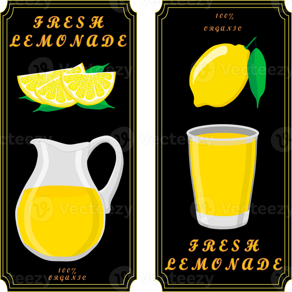 Various sweet tasty natural lemonade png