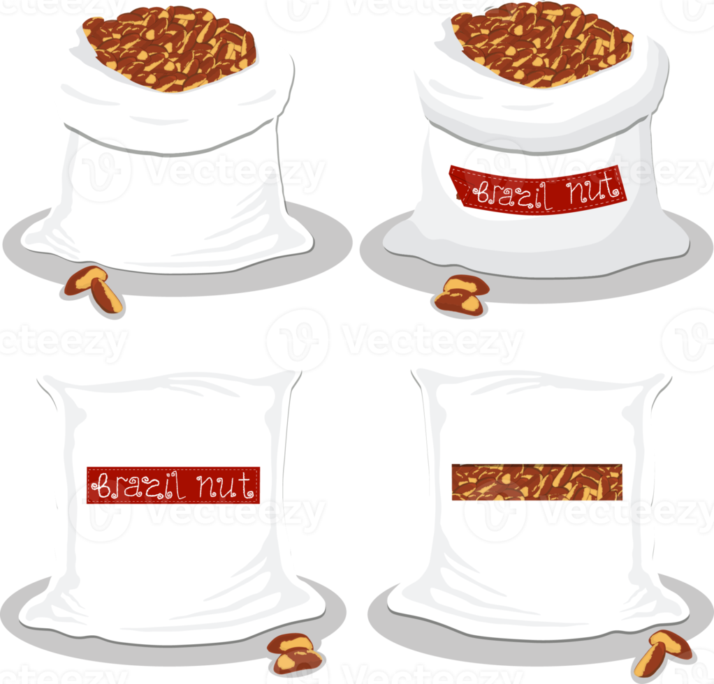 Free Set of big bags with natural product food 21253603 PNG with Transparent Background