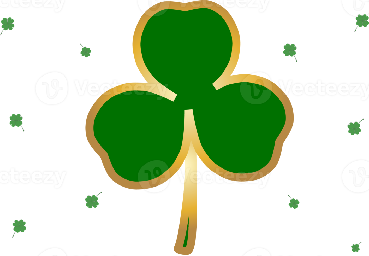 holiday St Patrick day with green shamrock clover png