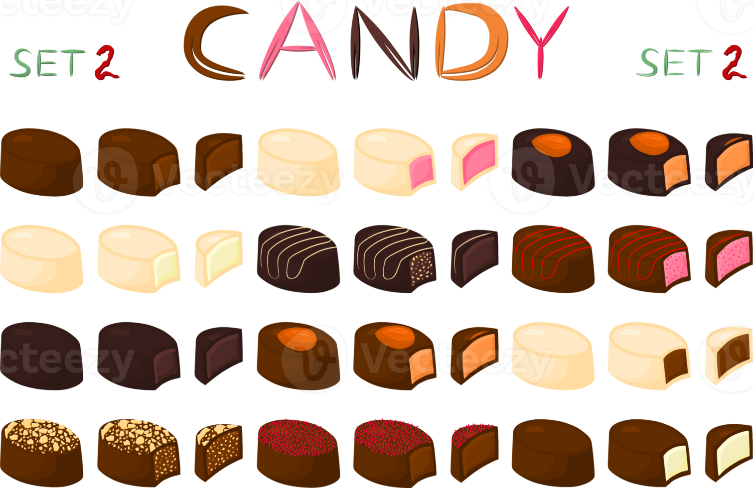 Various sweet tasty candy png