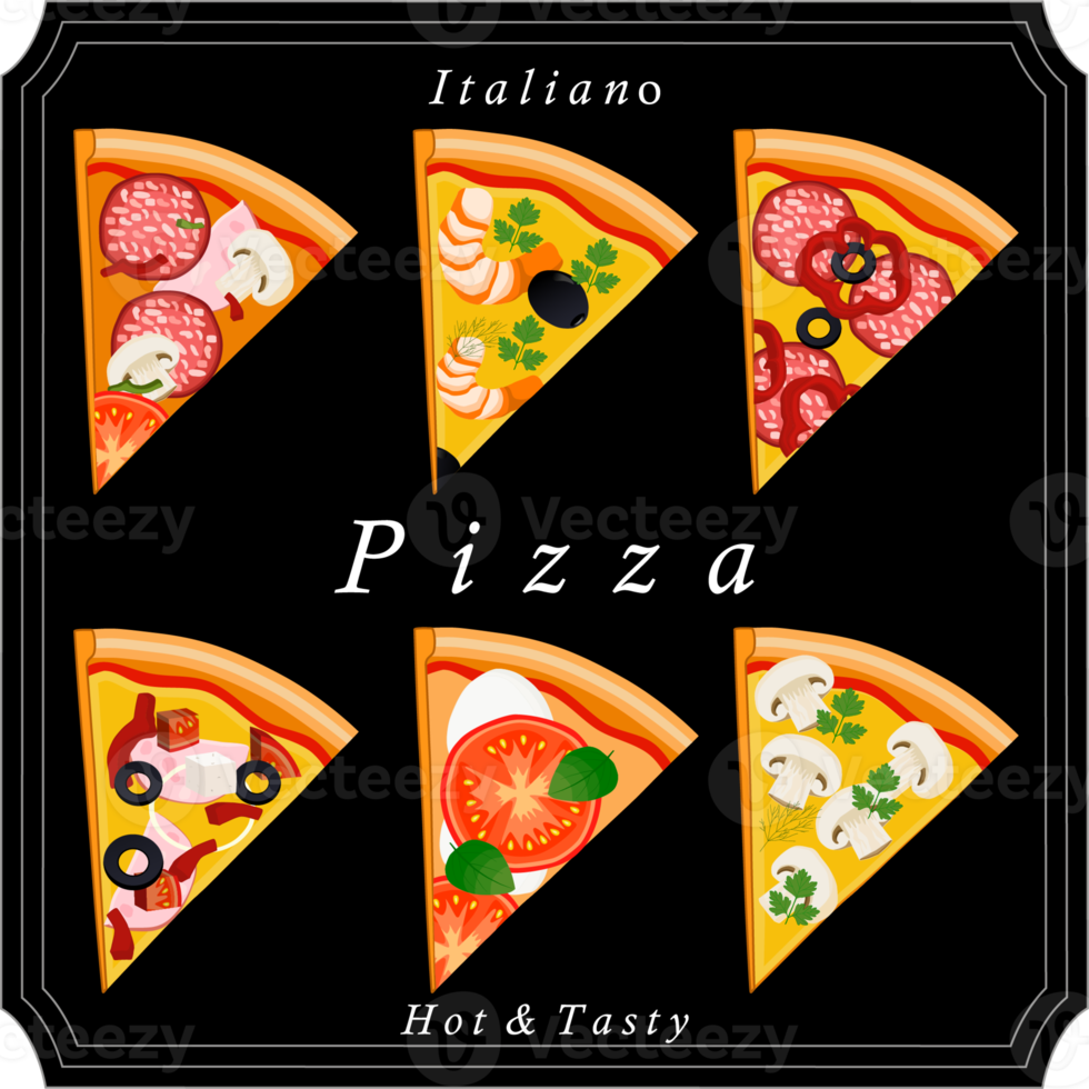 Various sweet tasty pizza png