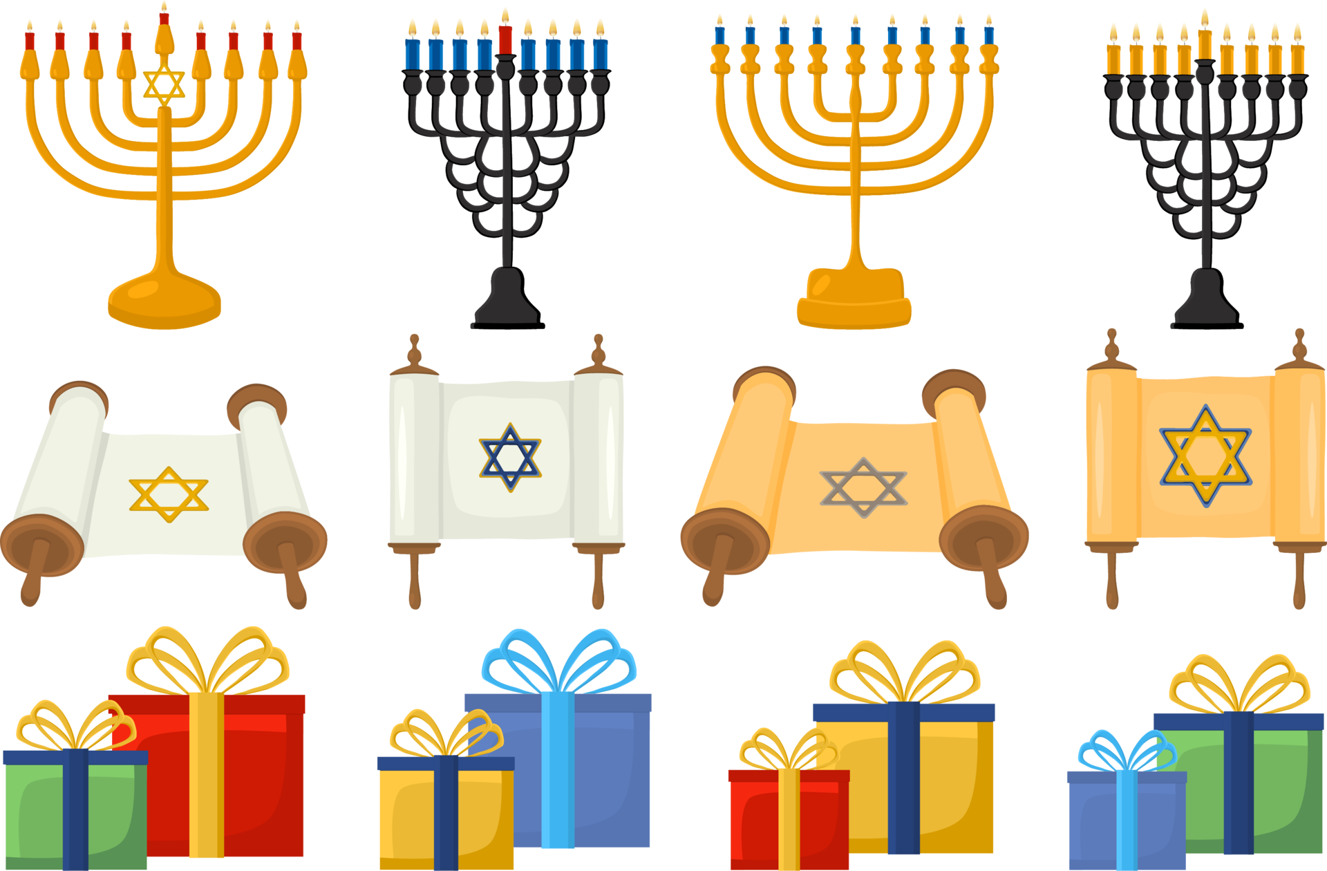 Collection accessory for celebration holiday Hanukkah 21253756 PNG