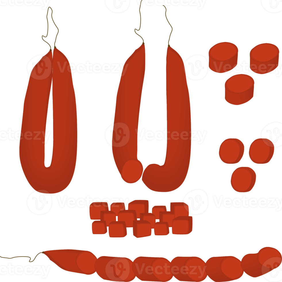 Various sweet tasty sausage png