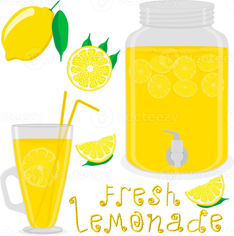 verschiedene süße leckere natürliche limonade png