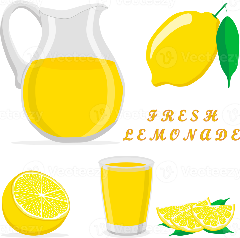 Various sweet tasty natural lemonade png