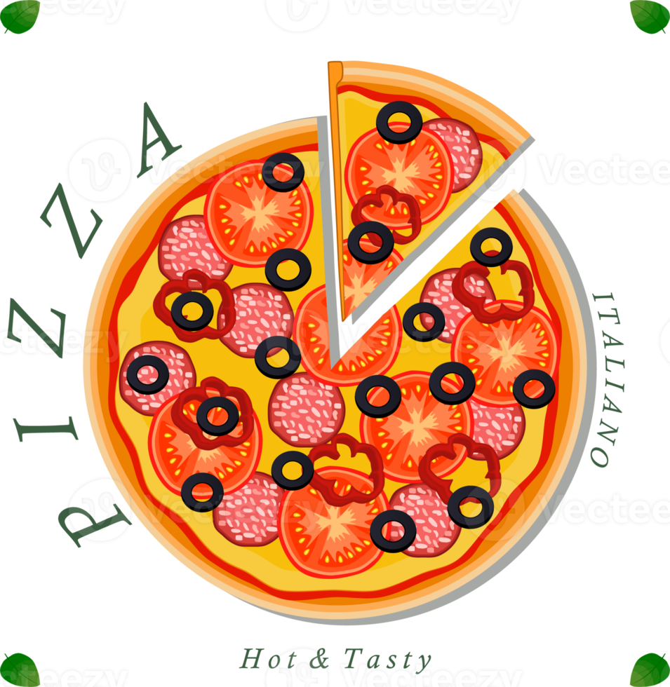 Various sweet tasty pizza png