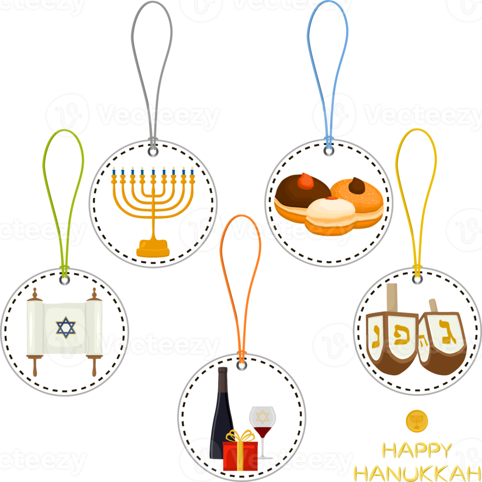 Collection accessory for celebration holiday Hanukkah png