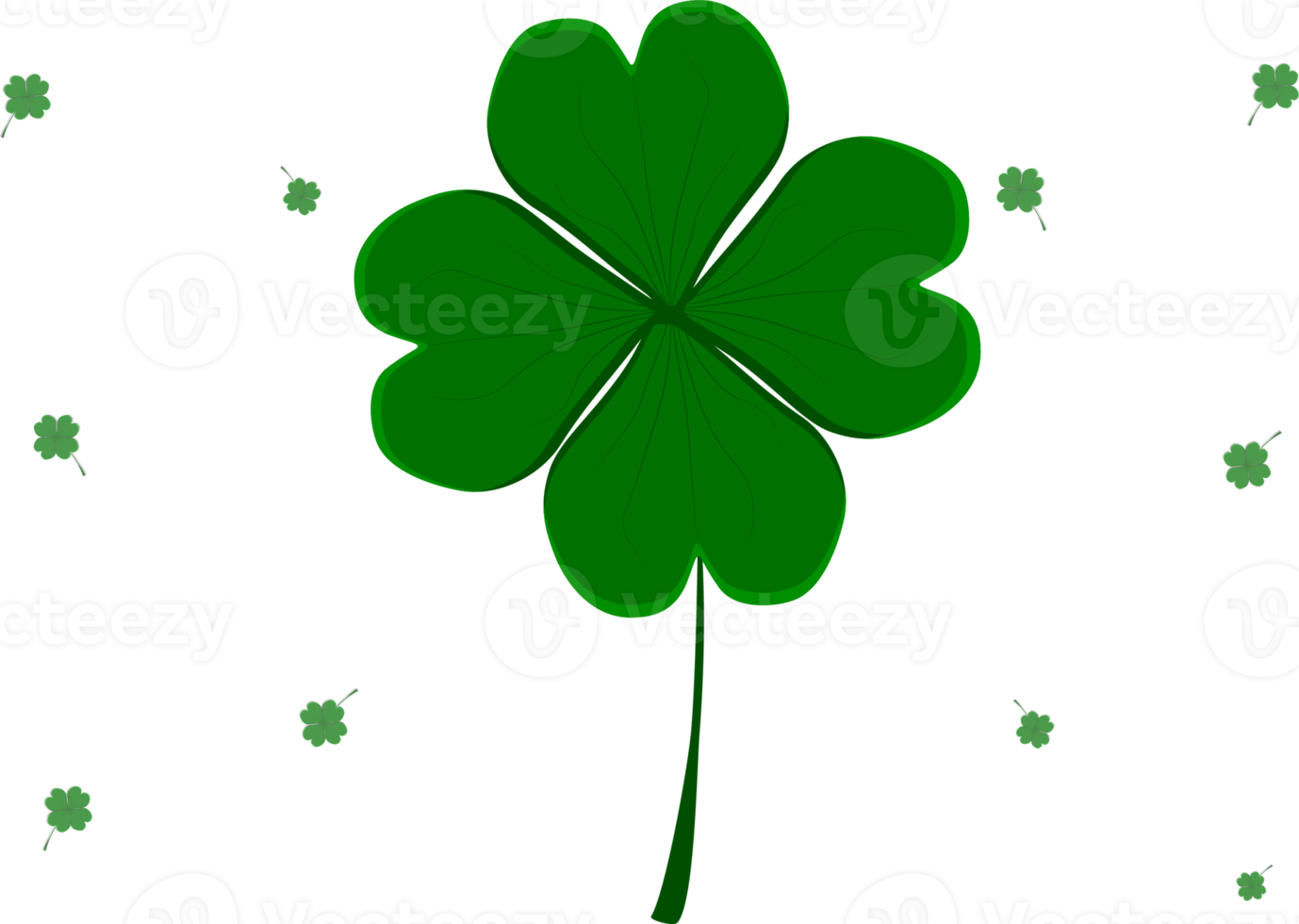 holiday St Patrick day with green shamrock clover png