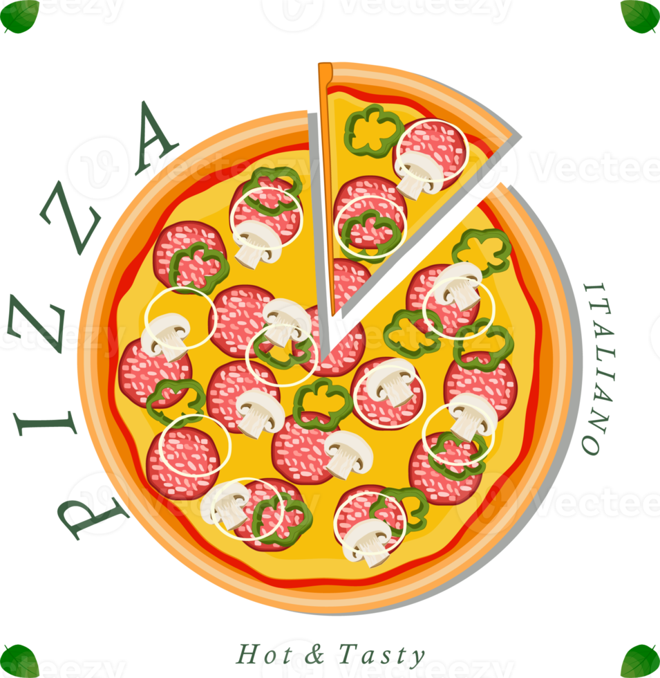 Various sweet tasty pizza png