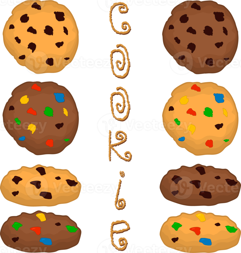 Various sweet tasty cookie png