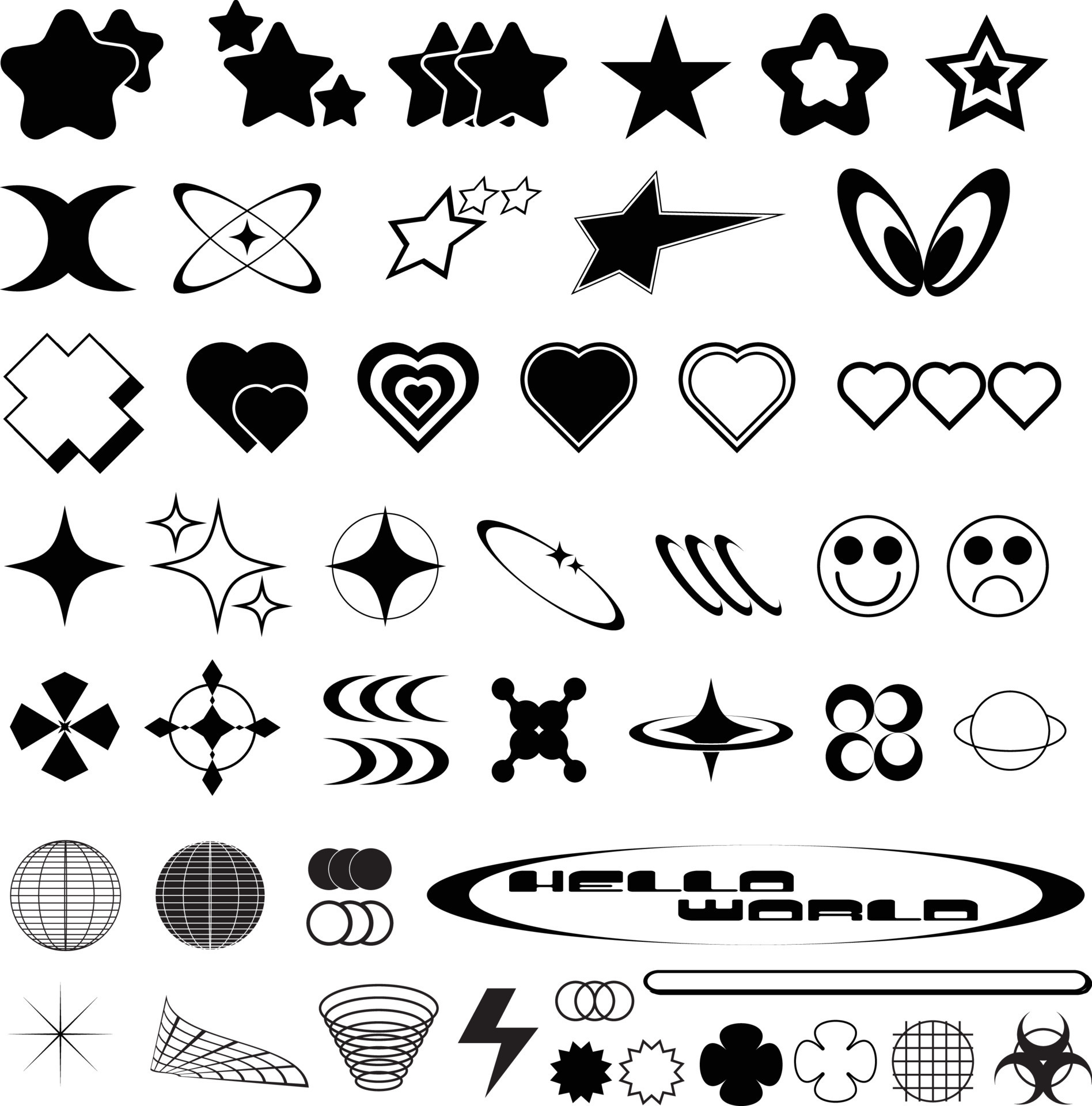 Y2k Elements Vector Art, Icons, and Graphics for Free Download