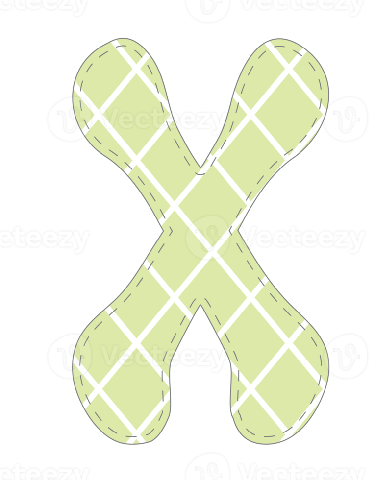 Cute Green Alphabet png