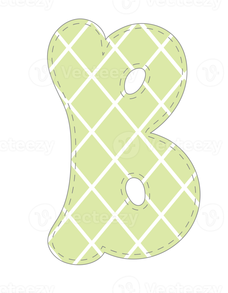 Cute Green Alphabet png