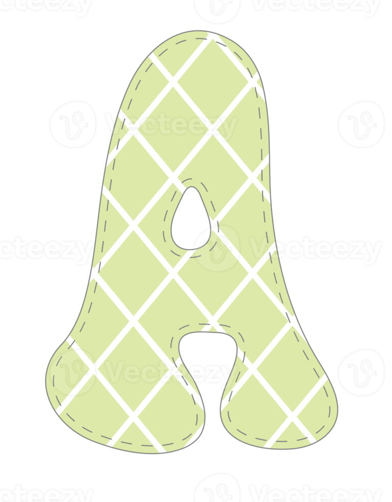 Cute Green Alphabet png