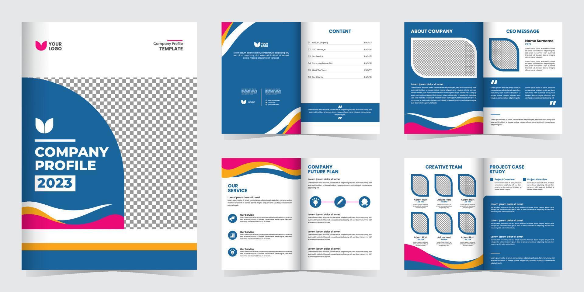 Creative Company Profile Template vector