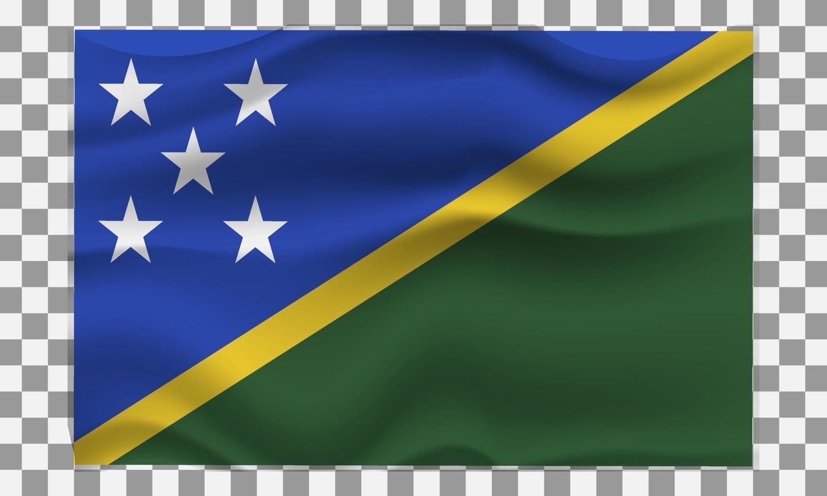 Solomon Islands flag state symbol isolated on background national banner. Greeting card National Independence Day of the Republic of Solomon Islands vector