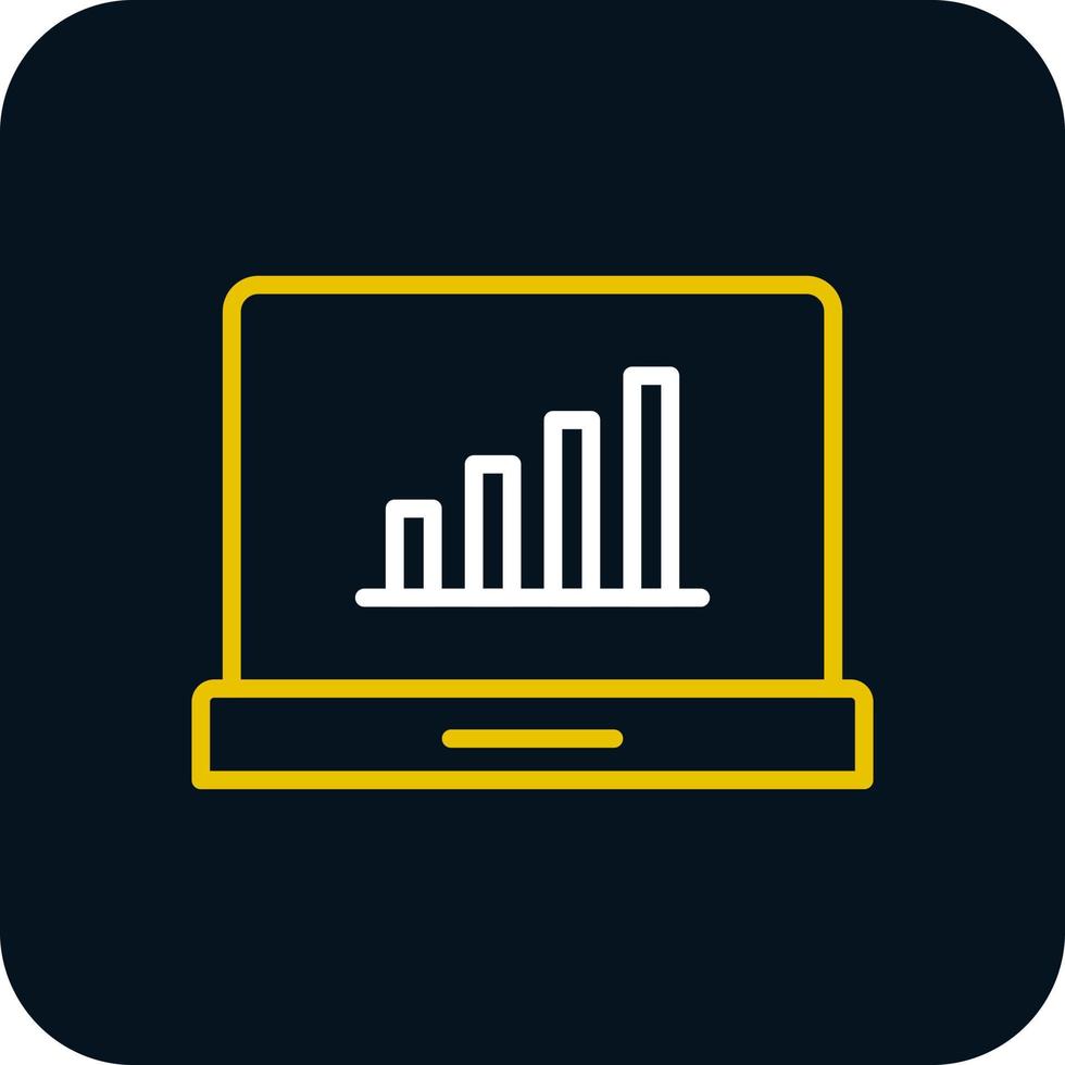 Online Bar Chart Vector Icon Design