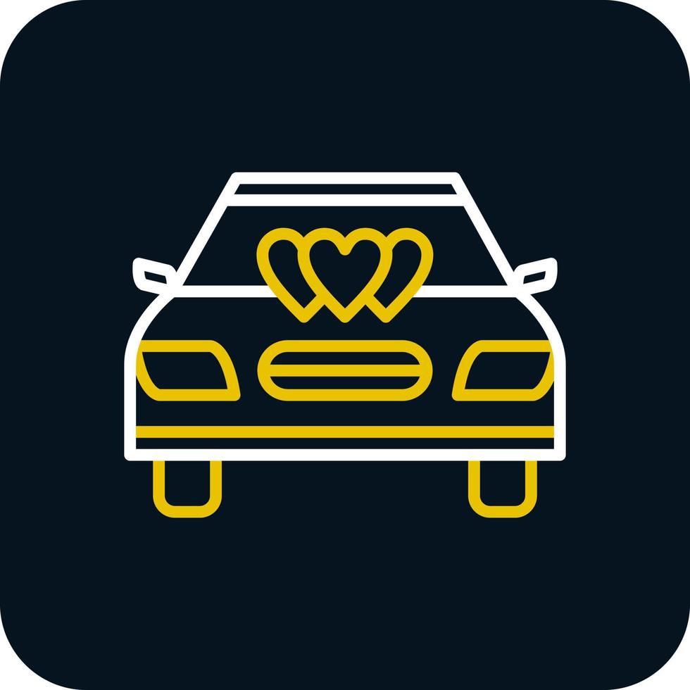 Wedding Car Vector Icon Design