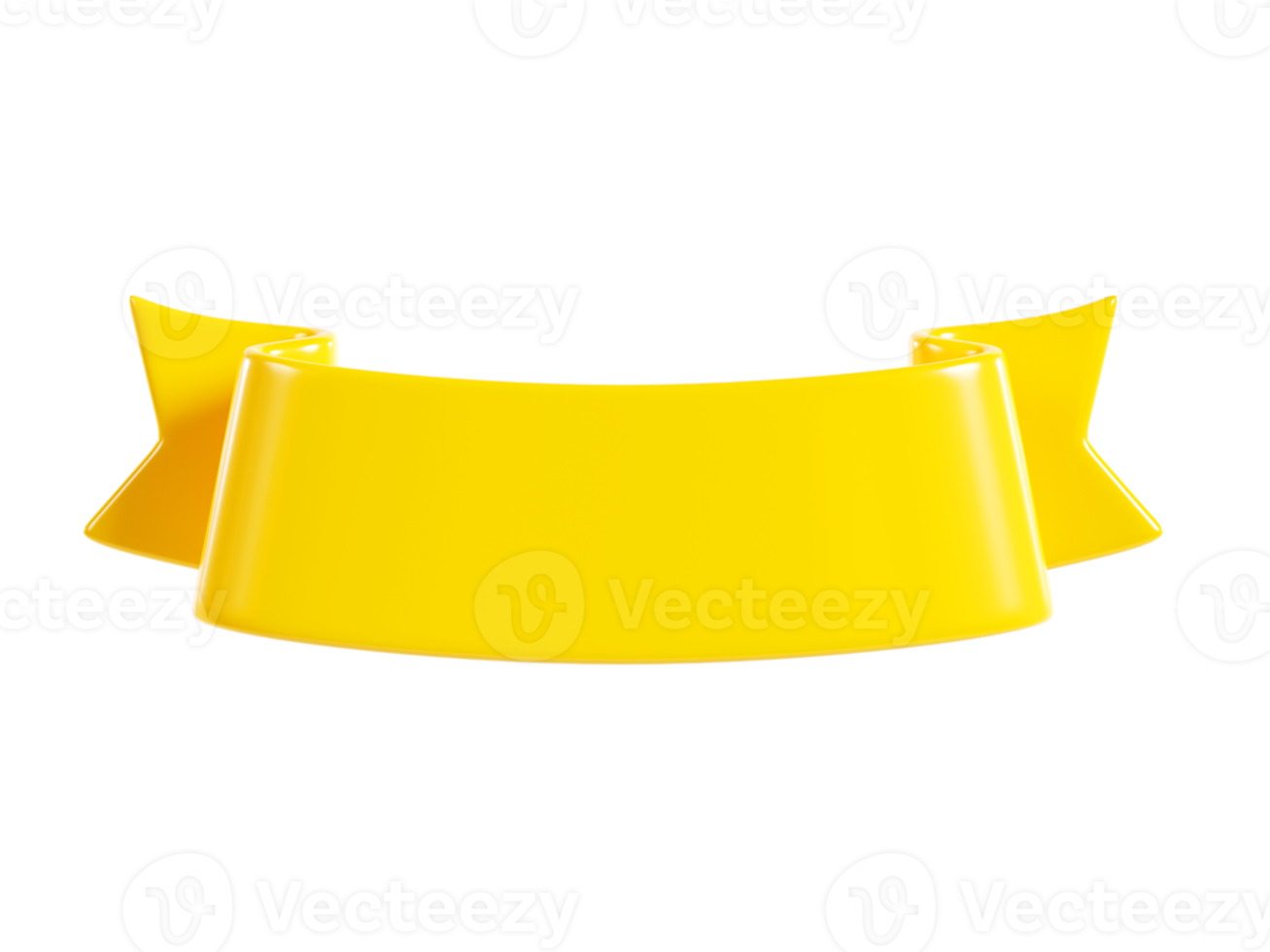 gul band baner 3d framställa - illustration av glansig text låda för titel tecken eller reklam meddelande. png
