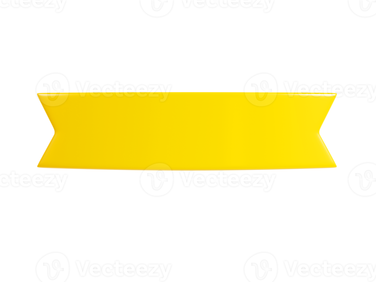 Ribbon text banner 3d render illustration - simple title frame of double yellow tape for sale or promotion message. png