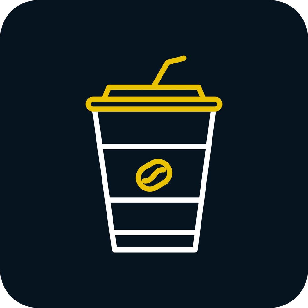 Iced Coffee Vector Icon Design