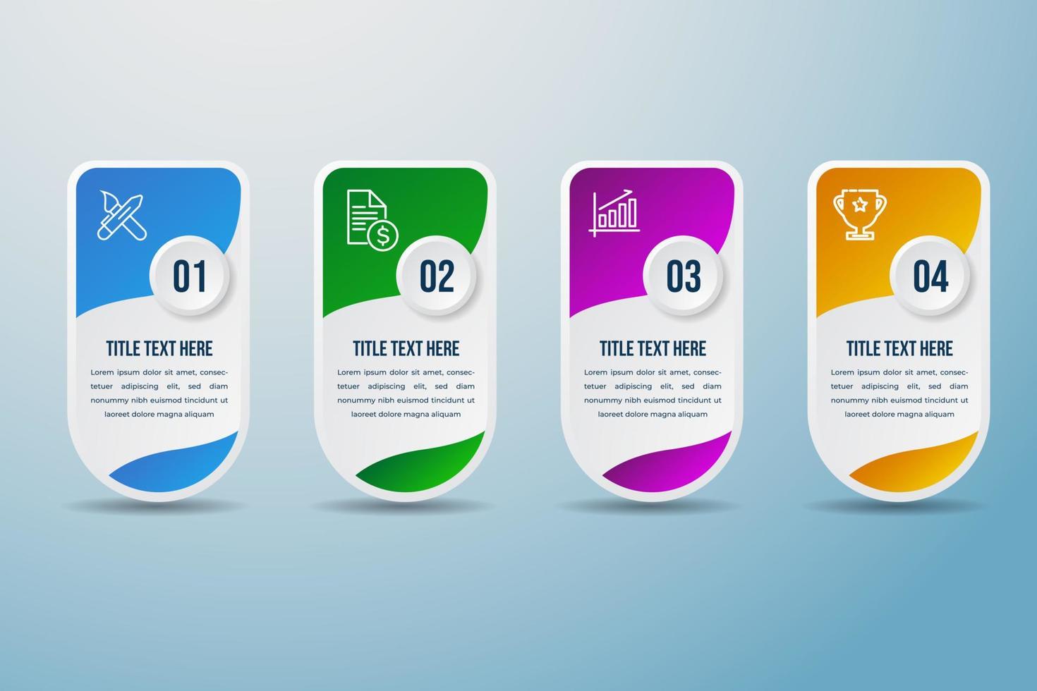 Modern infographic element step background vector