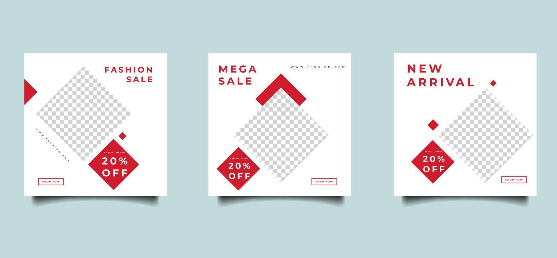 Minimalist Social media post design template vector