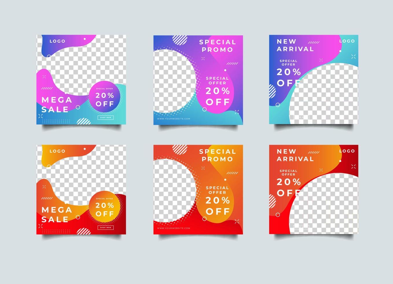 Modern Social media post design template vector