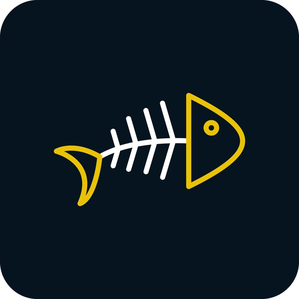 diseño de icono de vector de hueso de pescado