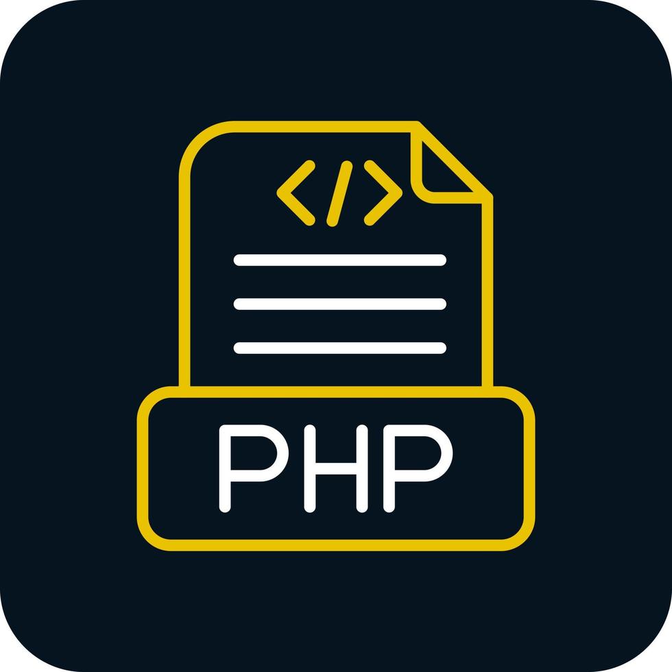 diseño de icono de vector de archivo php