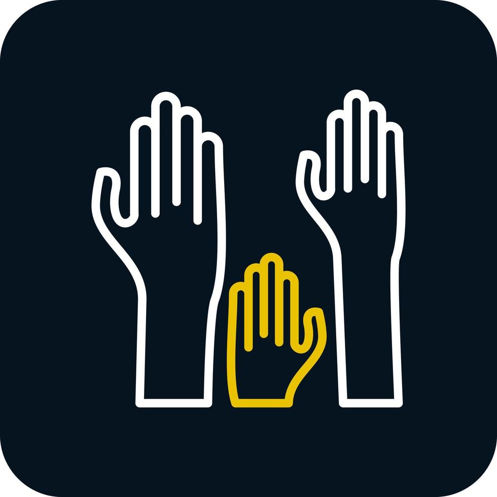 Hands Up Vector Icon Design