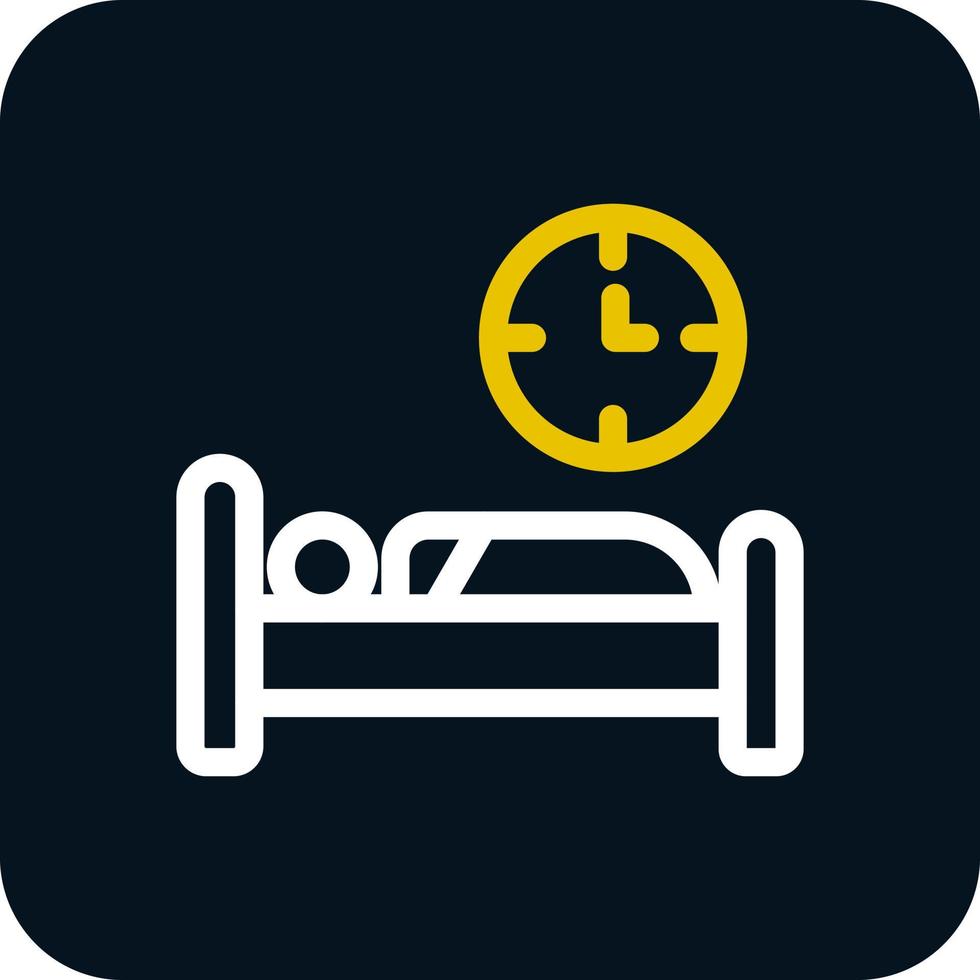 diseño de icono de vector de tiempo de cama