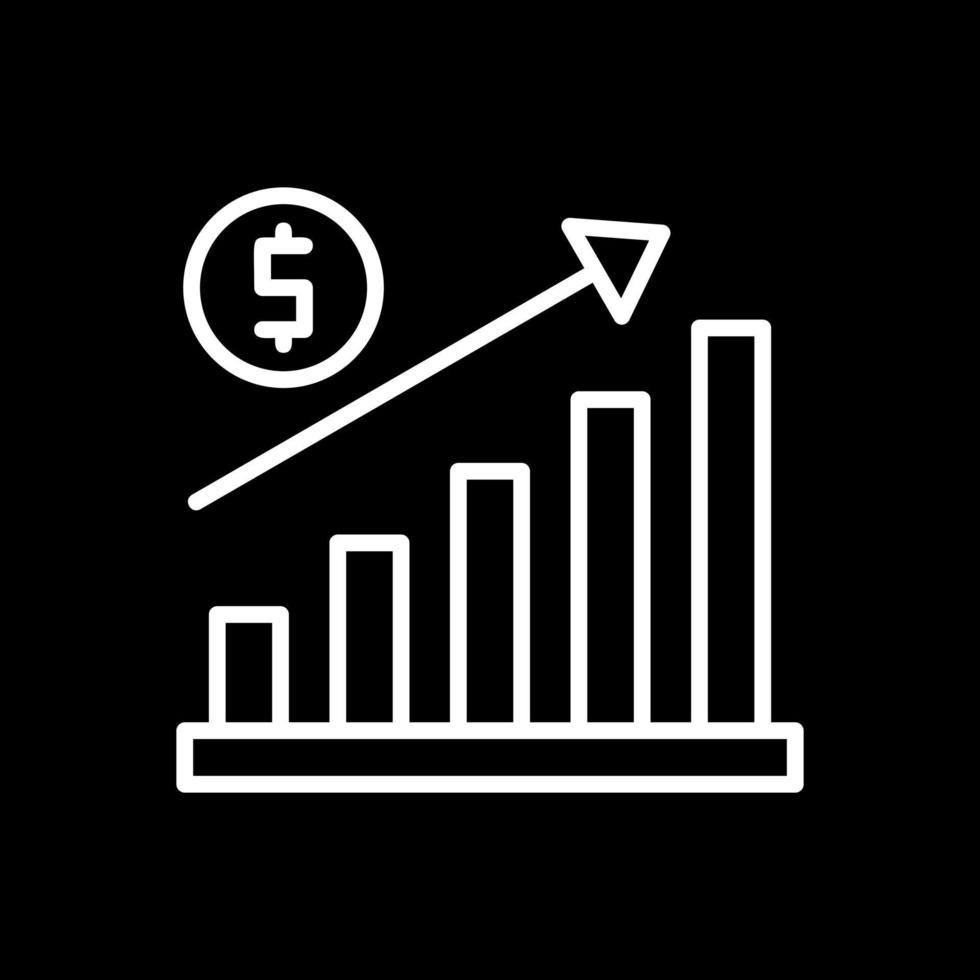 Growth Graph Vector Icon Design