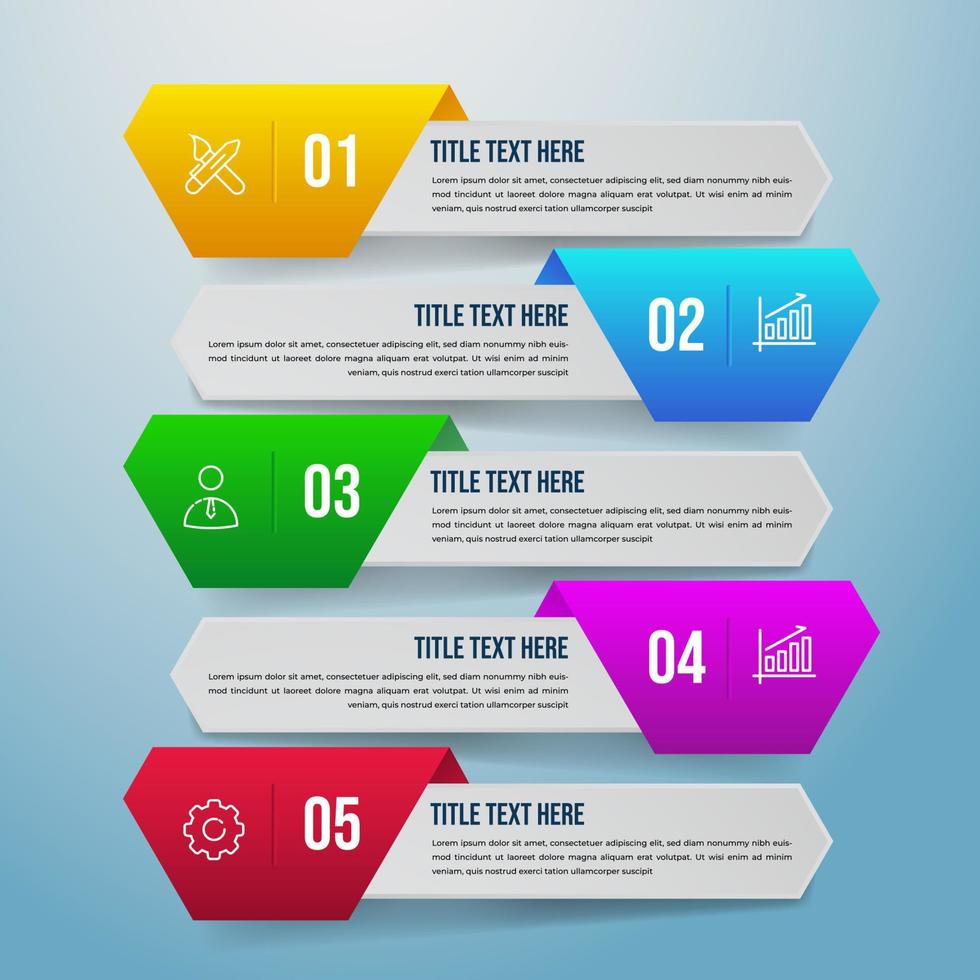 Modern infographic element step background vector