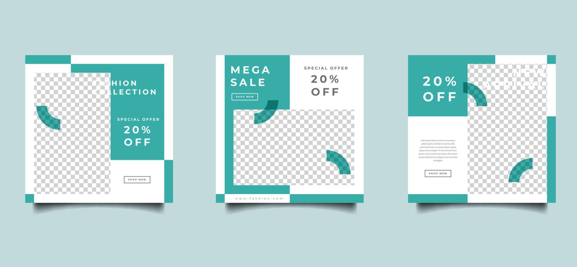 Minimalist Social media post design template vector