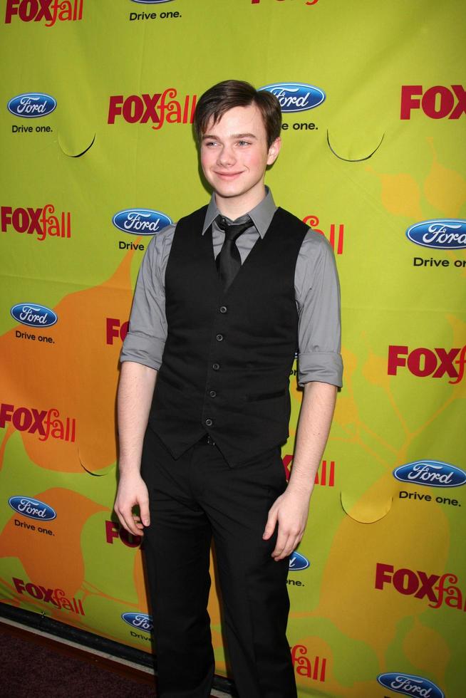 Chris Colfer  arriving at the FOXFall EcoCasino Party at BOA Steakhouse  in West Los Angeles CA on September 14 20092009 photo