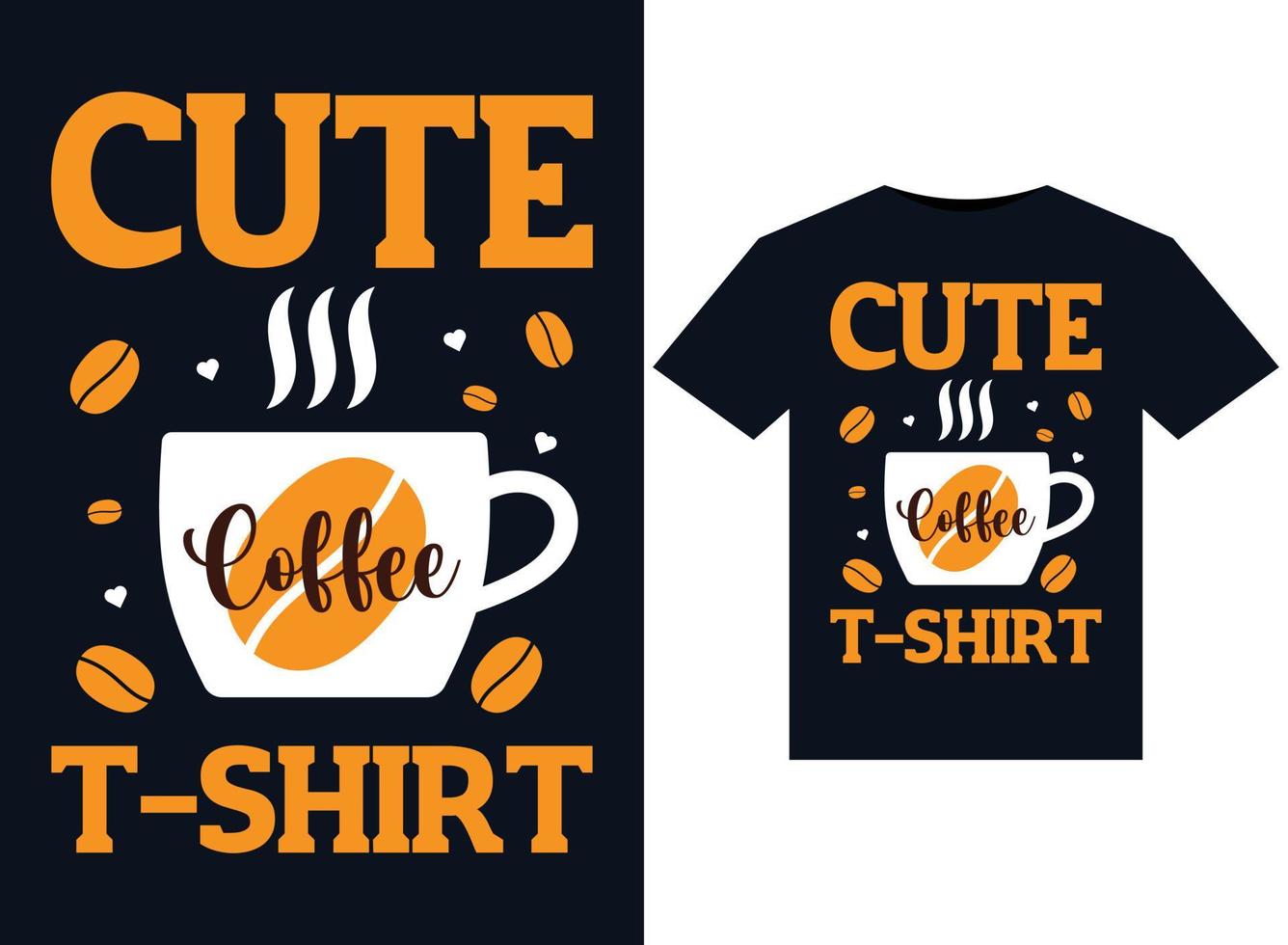 linda café camiseta ilustraciones para listo para imprimir camisetas diseño vector