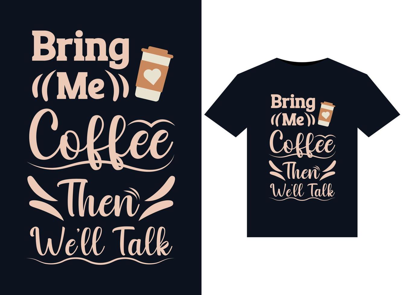 traer yo un con hielo café ilustraciones para listo para imprimir camisetas diseño vector