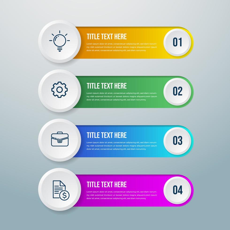 Modern infographic element step background vector