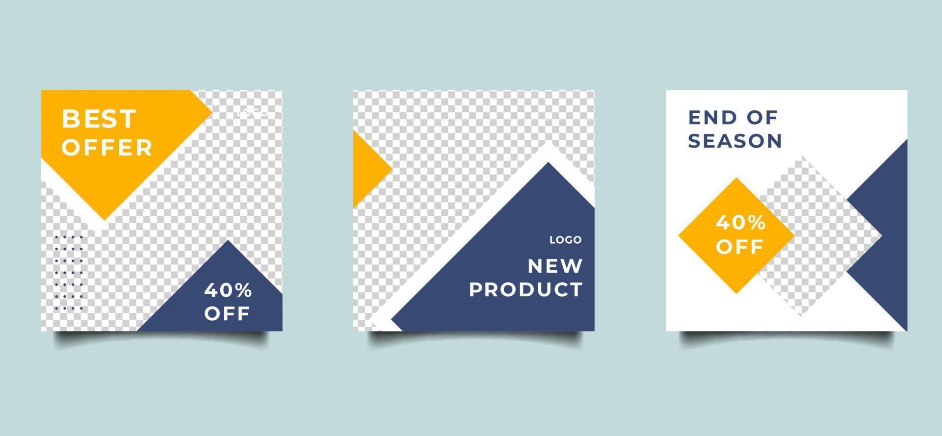 Minimalist Social media post design template vector