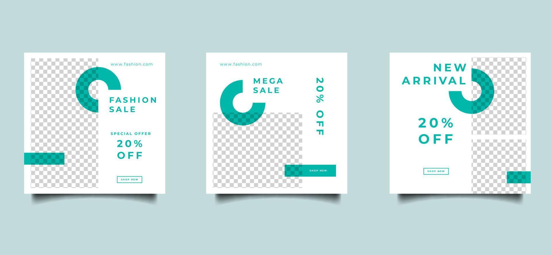 Minimalist Social media post design template vector
