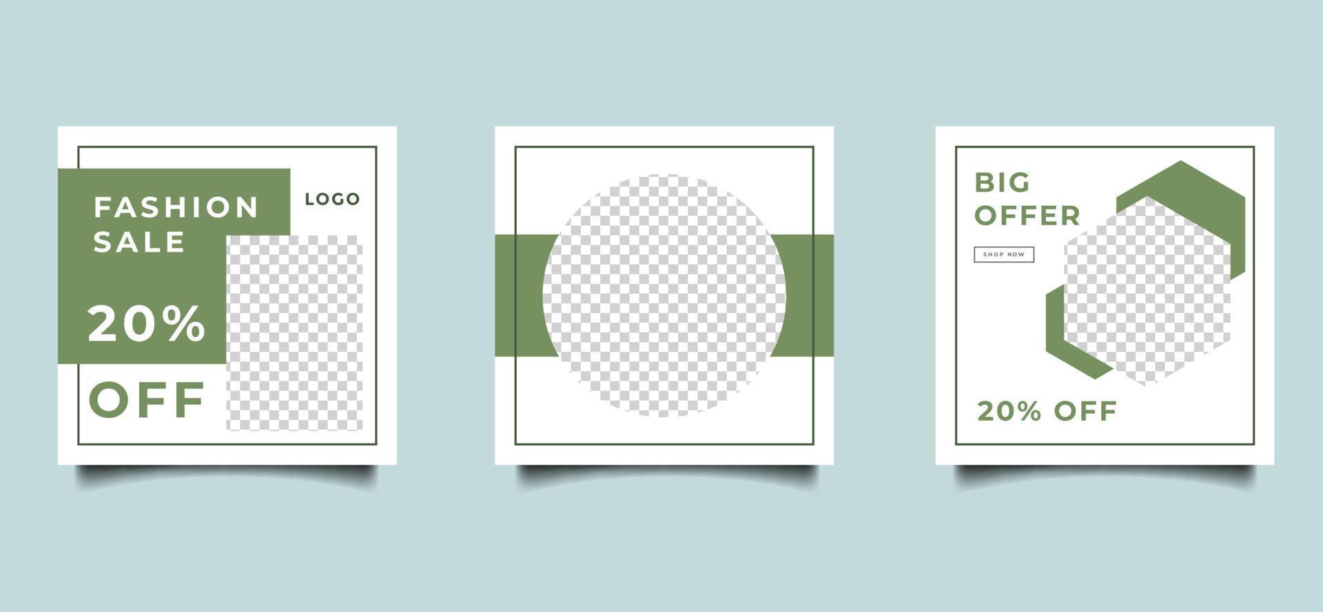 Minimalist Social media post design template vector