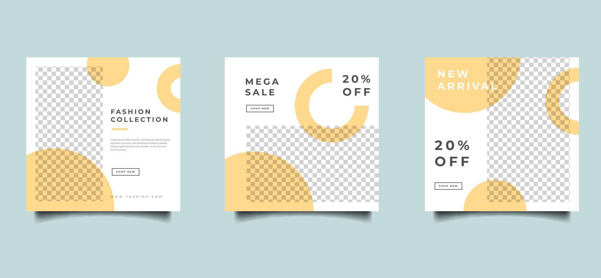 Minimalist Social media post design template vector
