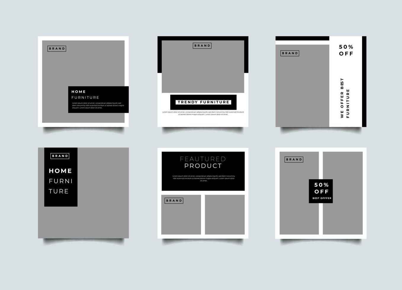Minimalist Social media post design template vector