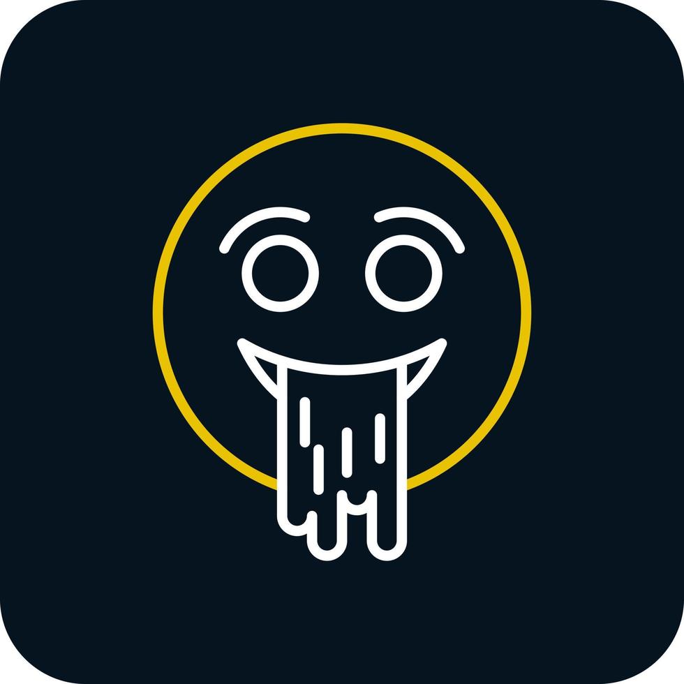 Face Vomiting Vector Icon Design