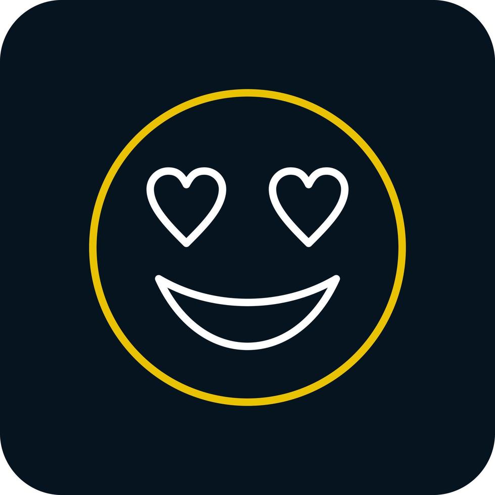 Smiling Face with Heart Eyes Vector Icon Design